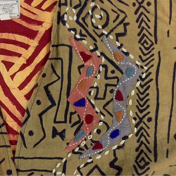 ARTISAN Cotton Reversible Block Print Jacket - Picture 6 of 11